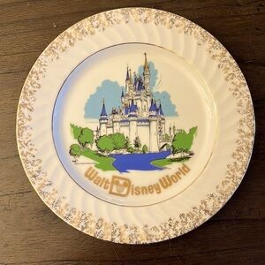Vintage Walt Disney World collector plate Cinderella’s Castle 9”
